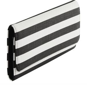 Kut From The Kloth Pristine Wallet -Black and White Stripes
